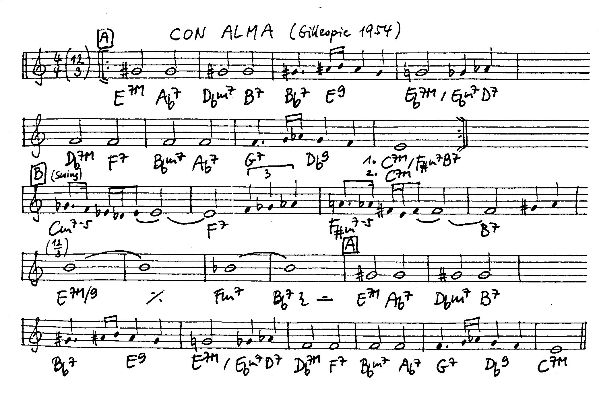 con alma leadsheet – book us for your next 20s or gatsby event